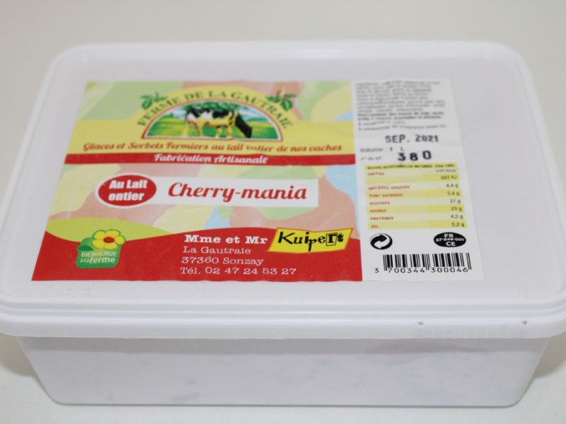 Glace Cherry-Mania au lait entier