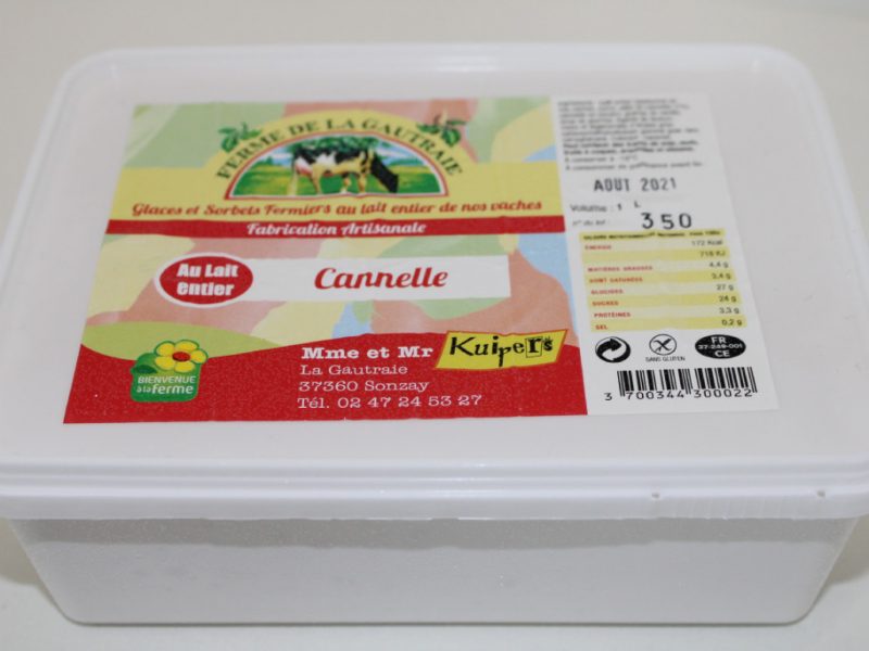 Glace Cannelle au lait entier