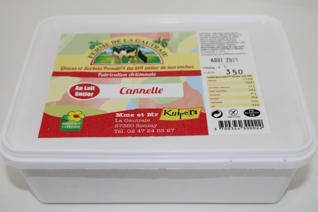 Glace Cannelle au lait entier