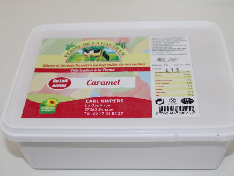 Glace Caramel au lait entier