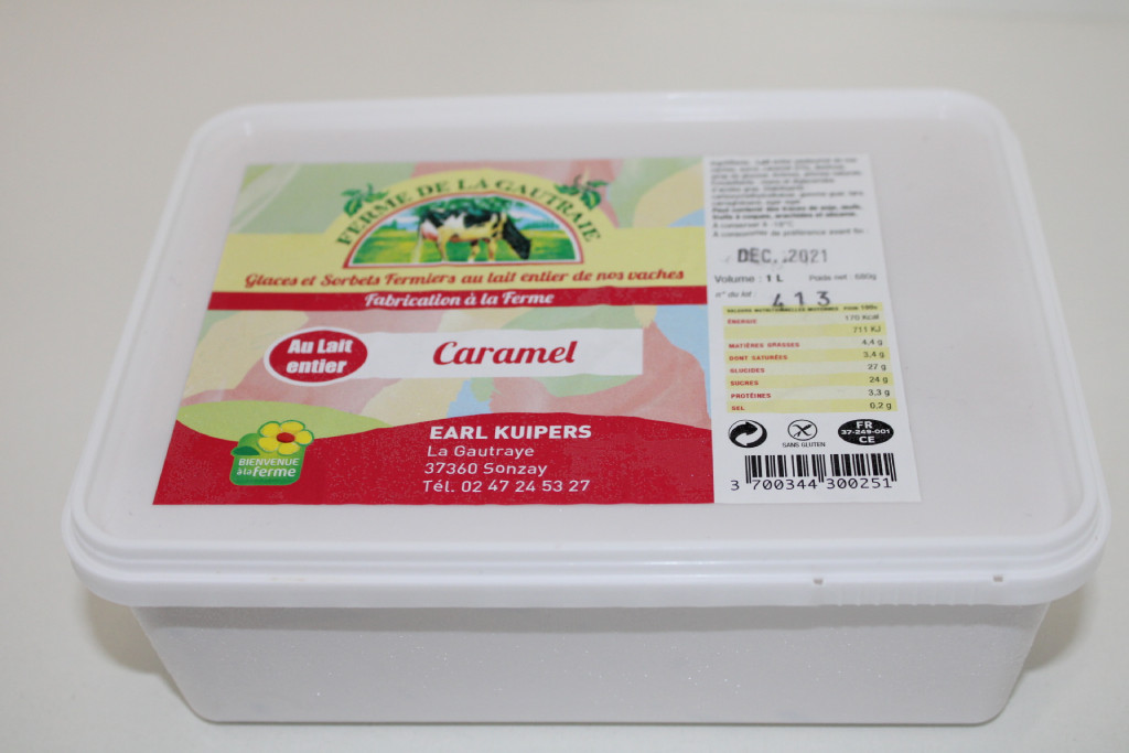 Glace Caramel au lait entier