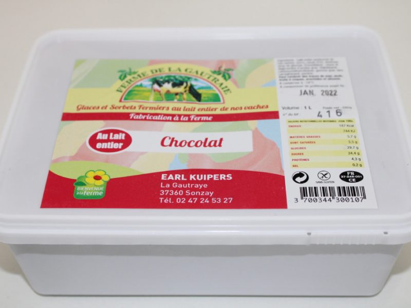 Glace Chocolat au lait entier