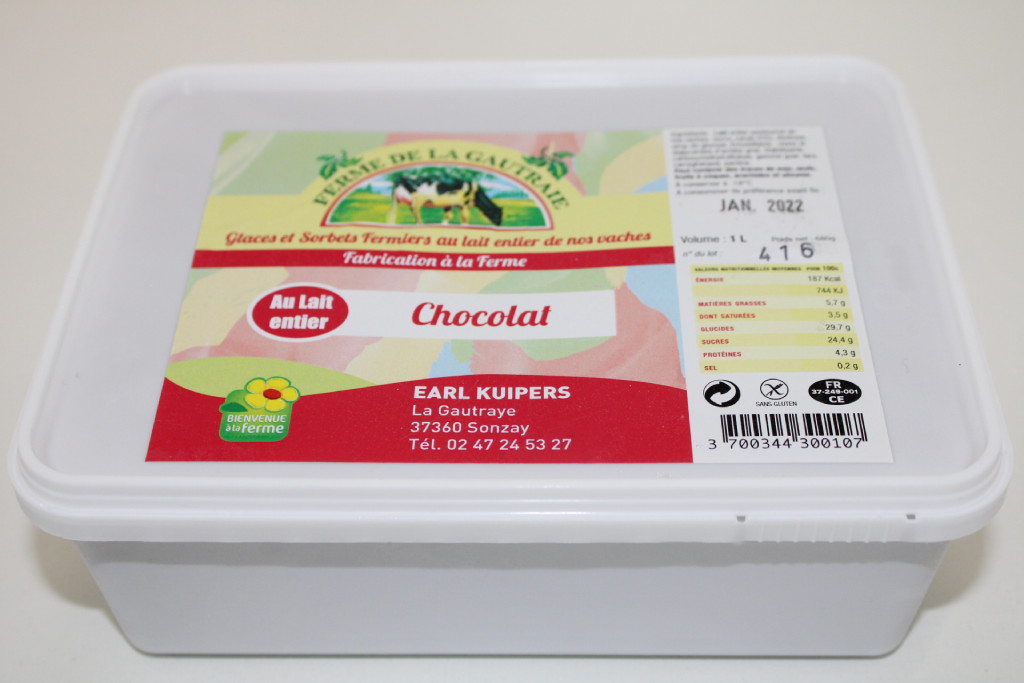 Glace Chocolat au lait entier