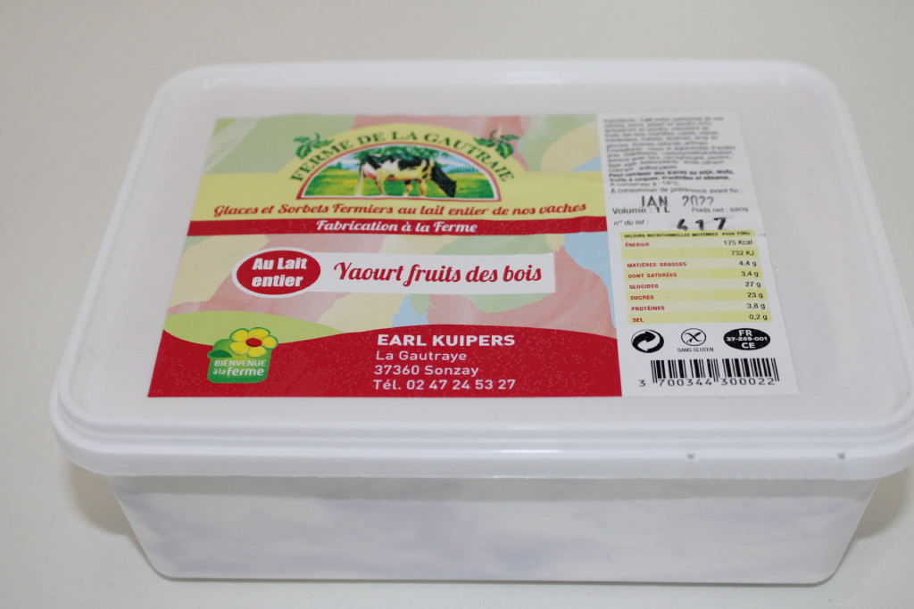 Glace Yaourt Fruits des bois au lait entier