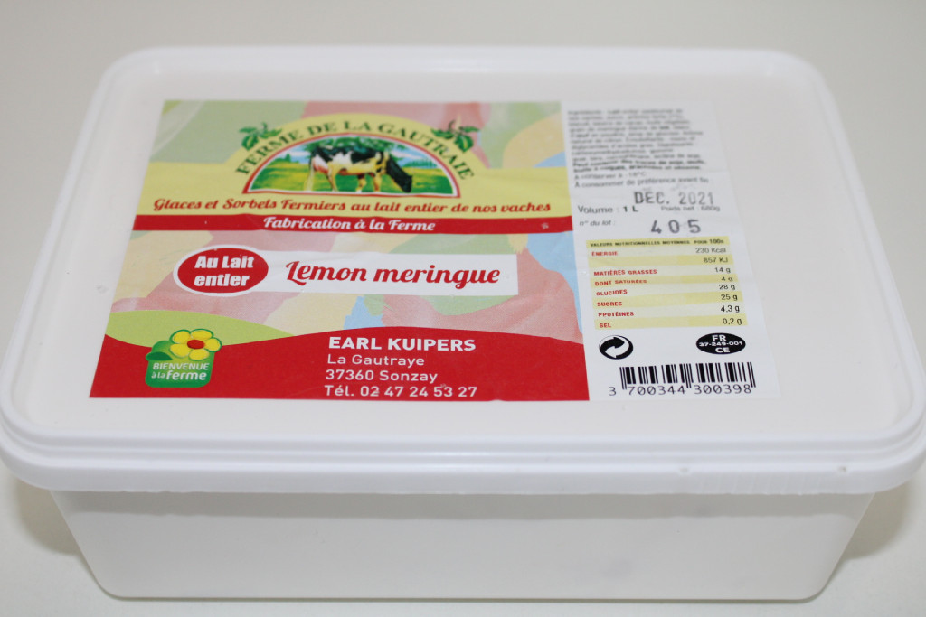Glace Lemon-Meringue au lait entier