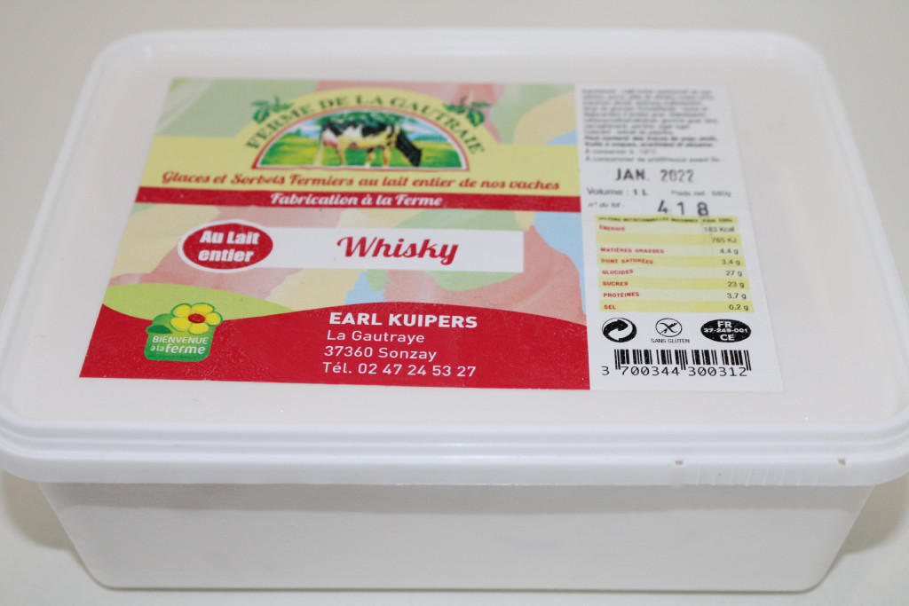 Glace Whisky au lait entier