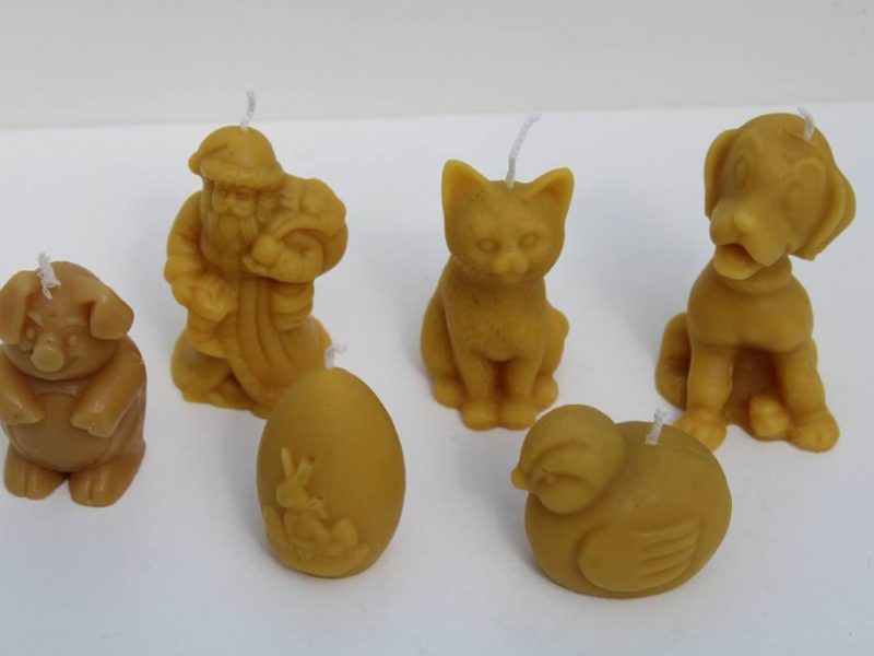 Lot de 6 bougies en cire d'abeille